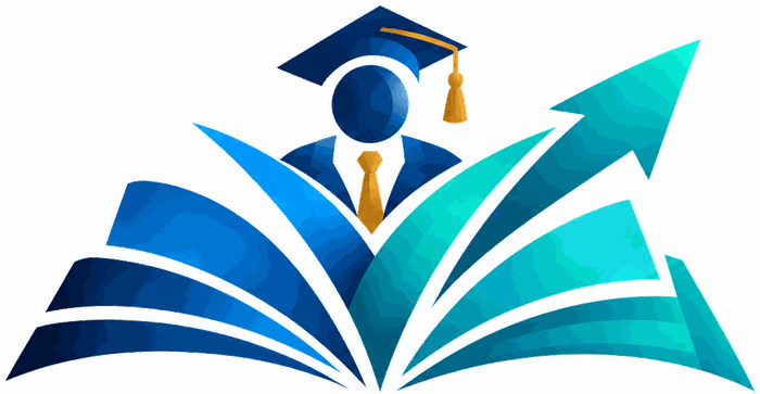 شعار EPETS: كتاب مفتوح يخرج منه خريج وسهم صاعد